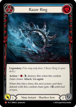 Razor Ring (Blue) (OMN233) - Omens of the Third Age Cold Foil-1