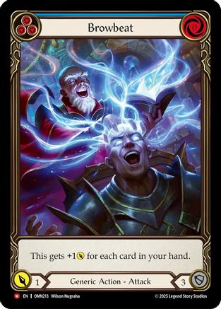 Browbeat (Blue) (Extended Art) (OMN213) - Omens of the Third Age Cold Foil-1