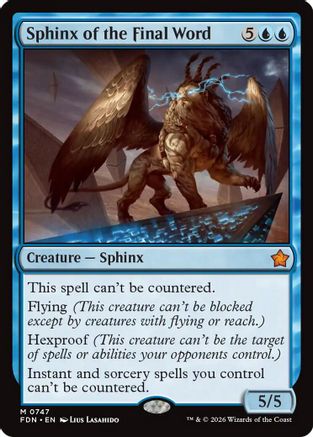 Sphinx of the Final Word (0747) (FDN-747) - Foundations-1