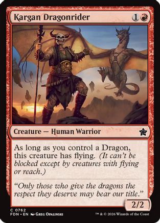 Kargan Dragonrider (0762) (FDN-762) - Foundations-1