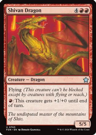 Shivan Dragon (0763) (FDN-763) - Foundations-1