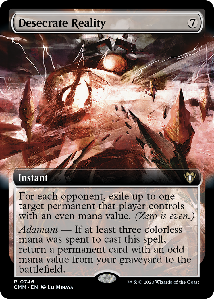 Desecrate Reality (Extended Art) [Commander Masters]-1