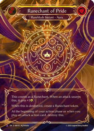 Runechant of Pride (Yellow)(Marvel) (IAR155-MV) - Omens of the Third Age Cold Foil-1