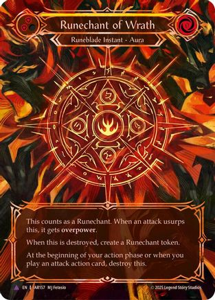 Runechant of Wrath (Yellow)(Marvel) (IAR157-MV) - Omens of the Third Age Cold Foil-1