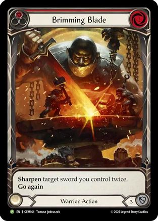 Brimming Blade (Red) (GEM164) - Gem Pack 5 Rainbow Foil-1