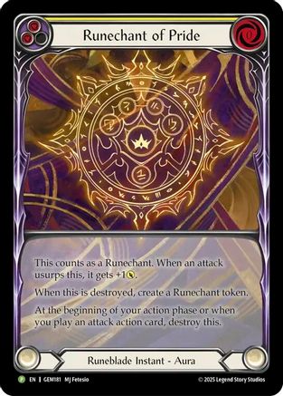 Runechant of Pride (Yellow) (GEM181) - Gem Pack 5 Rainbow Foil-1