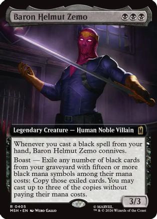 Baron Helmut Zemo (Extended Art) (MSH-405) - Marvel Super Heroes Foil-1