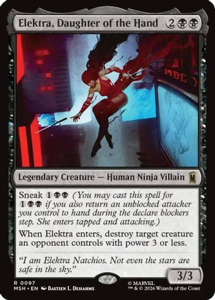 Elektra, Daughter of the Hand (MSH-097) - Marvel Super Heroes Foil-1