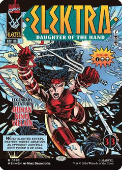 Elektra, Daughter of the Hand (Borderless) (395) (MSH-395) - Marvel Super Heroes Foil-1