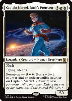 Captain Marvel, Earth's Protector (MSH-011) - Marvel Super Heroes Foil-1