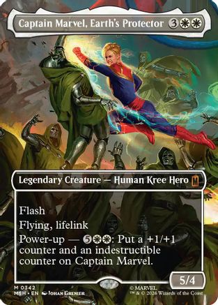 Captain Marvel, Earth's Protector (Borderless) (0342) (MSH-342) - Marvel Super Heroes-1