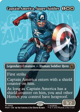 Captain America, Super-Soldier (Borderless) (0352) (MSH-352) - Marvel Super Heroes-1