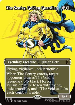The Sentry, Golden Guardian (Borderless) (MSH-358) - Marvel Super Heroes Foil-1