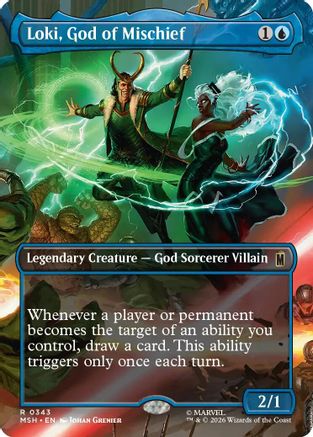 Loki, God of Mischief (Borderless) (MSH-343) - Marvel Super Heroes Foil-1