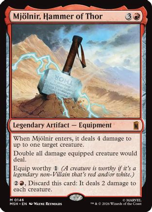 Mjolnir, Hammer of Thor (MSH-146) - Marvel Super Heroes Foil-1