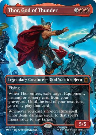 Thor, God of Thunder (Borderless) (0338) (MSH-338) - Marvel Super Heroes-1
