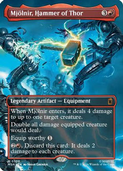 Mjolnir, Hammer of Thor (Borderless) (0339) (MSH-339) - Marvel Super Heroes Foil-1