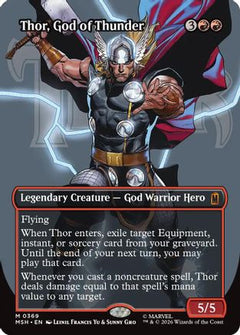 Thor, God of Thunder (Borderless) (0369) (MSH-369) - Marvel Super Heroes Foil-1