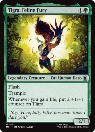 Tigra, Feline Fury (MSH-191) - Marvel Super Heroes Foil-1