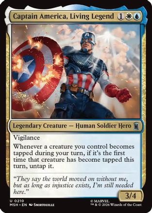 Captain America, Living Legend (MSH-210) - Marvel Super Heroes Foil-1