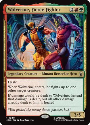 Wolverine, Fierce Fighter (MSH-240) - Marvel Super Heroes Foil-1
