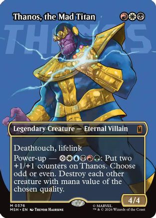 Thanos, the Mad Titan (Borderless) (0367) (MSH-376) - Marvel Super Heroes Foil-1