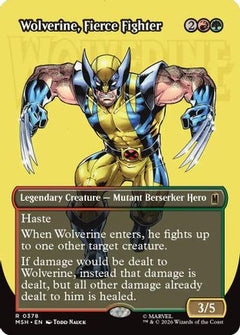 Wolverine, Fierce Fighter (Borderless) (MSH-378) - Marvel Super Heroes Foil-1
