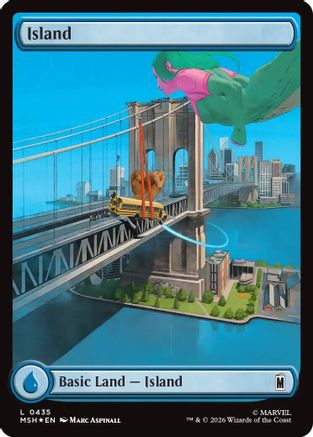 Island (0435) (Surge Foil) (MSH-435) - Marvel Super Heroes Foil-1