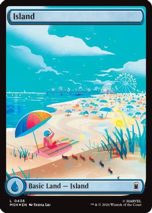 Island (0436) (Surge Foil) (MSH-436) - Marvel Super Heroes Foil-1
