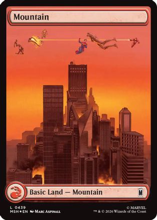 Mountain (0439) (Surge Foil) (MSH-439) - Marvel Super Heroes Foil-1