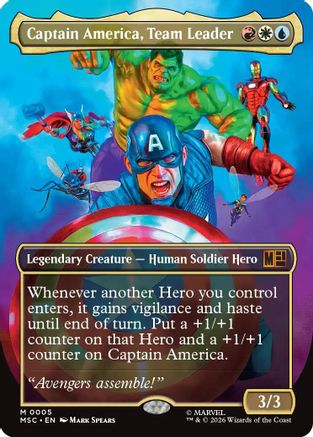 Captain America, Team Leader (Borderless) (MSC-005) - Commander: Marvel Super Heroes-1