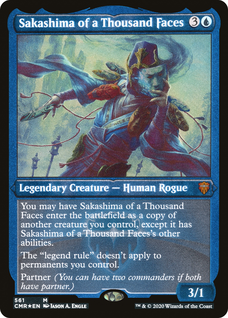 Sakashima of a Thousand Faces (Etched) [Commander Legends]-1