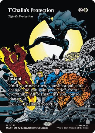 T'Challa's Protection - Teferi's Protection (Borderless) (MAR-051) - Marvel Universe Eternal-Legal-1