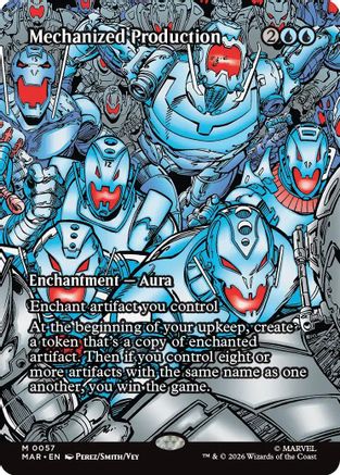 Mechanized Production (Borderless) (MAR-057) - Marvel Universe Eternal-Legal Foil-1