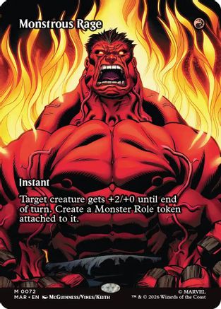 Monstrous Rage (Borderless) (MAR-072) - Marvel Universe Eternal-Legal-1