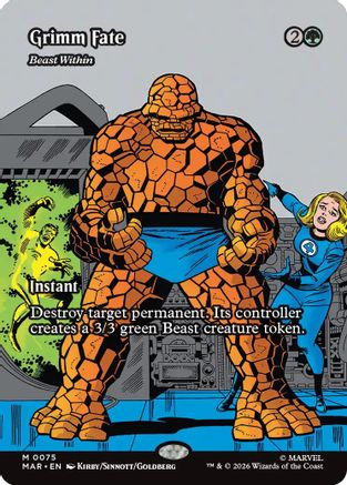 Grimm Fate - Beast Within (Borderless) (MAR-075) - Marvel Universe Eternal-Legal Foil-1