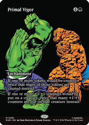 Primal Vigor (Borderless) (MAR-081) - Marvel Universe Eternal-Legal Foil-1