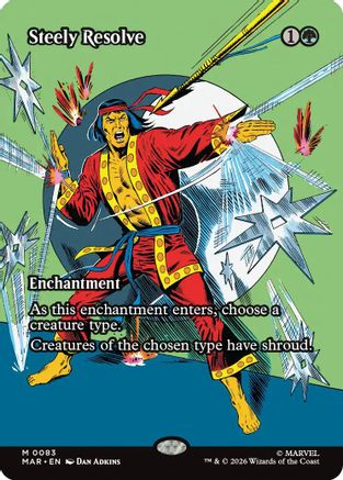 Steely Resolve (Borderless) (MAR-083) - Marvel Universe Eternal-Legal Foil-1