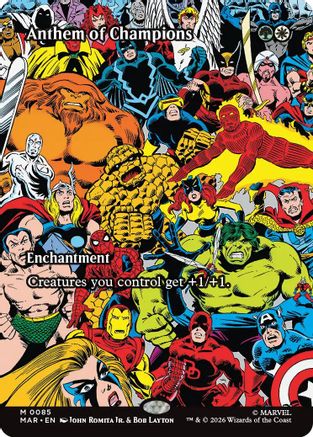 Anthem of Champions (Borderless) (MAR-085) - Marvel Universe Eternal-Legal-1
