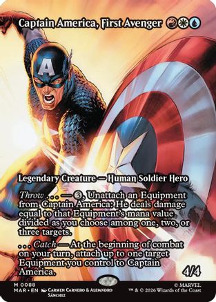 Captain America, First Avenger (Borderless) (MAR-088) - Marvel Universe Eternal-Legal Foil-1
