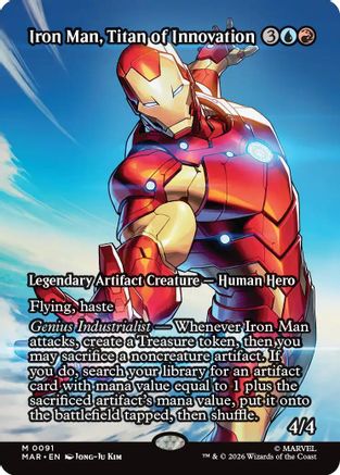 Iron Man, Titan of Innovation (Borderless) (MAR-091) - Marvel Universe Eternal-Legal Foil-1