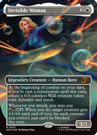 Invisible Woman (Borderless) (Surge Foil) (MSC-875) - Commander: Marvel Super Heroes Foil-1
