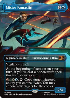 Mister Fantastic (Borderless) (Surge Foil) (MSC-876) - Commander: Marvel Super Heroes Foil-1