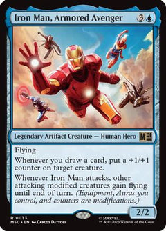 Iron Man, Armored Avenger (Surge Foil) (MSC-033) - Commander: Marvel Super Heroes Foil-1
