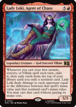 Lady Loki, Agent of Chaos (Surge Foil) (MSC-054) - Commander: Marvel Super Heroes Foil-1