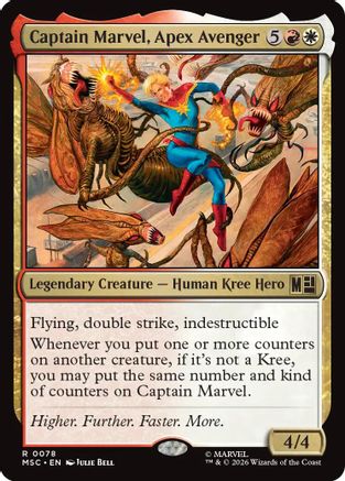 Captain Marvel, Apex Avenger (Surge Foil) (MSC-078) - Commander: Marvel Super Heroes Foil-1