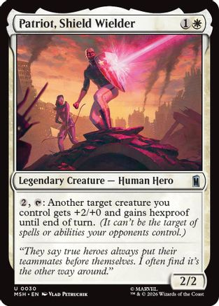 Patriot, Shield Wielder (MSH-030) - Marvel Super Heroes Foil-1