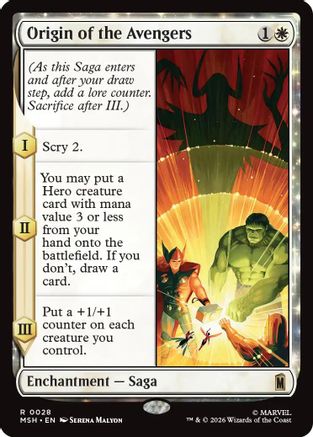 Origin of the Avengers (MSH-028) - Marvel Super Heroes Foil-1