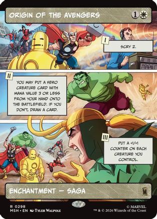 Origin of the Avengers (Borderless) (MSH-298) - Marvel Super Heroes Foil-1