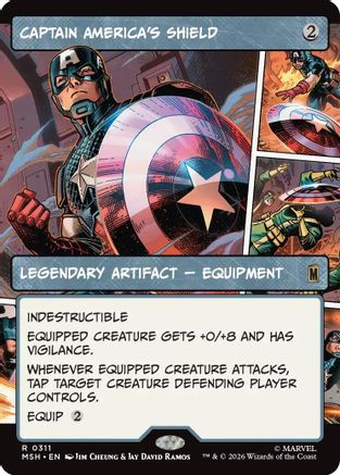 Captain America's Shield (Borderless) (0311) (MSH-311) - Marvel Super Heroes Foil-1